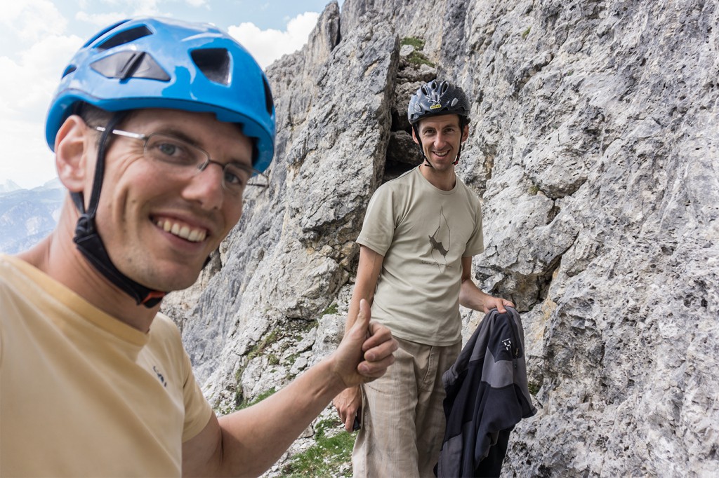 Stefan und ich bohren die Tour in zwei Tagen von unten ein