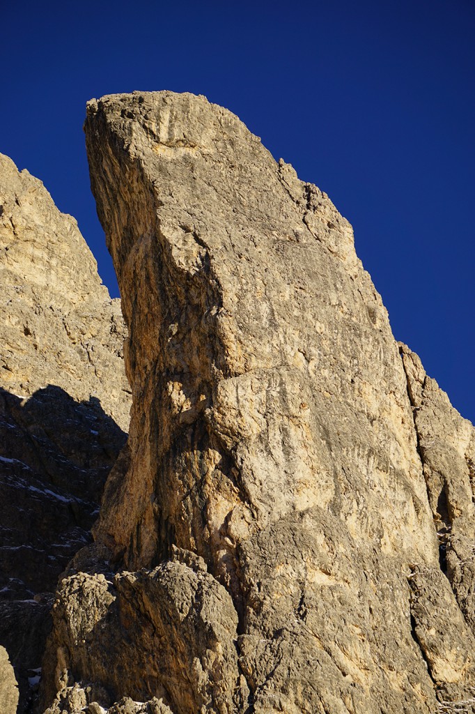 der Torre Anna - die schattige NW Wand war noch frei von Routen