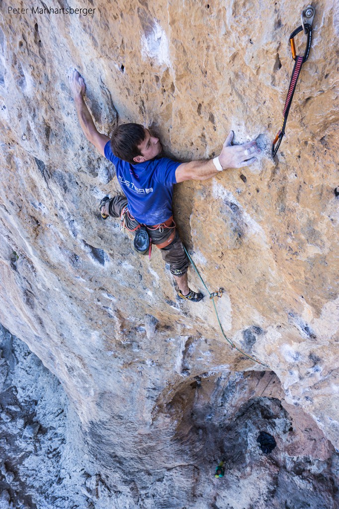 Martin flasht "Neska Polita" 7c+ im Sektor Spartcus