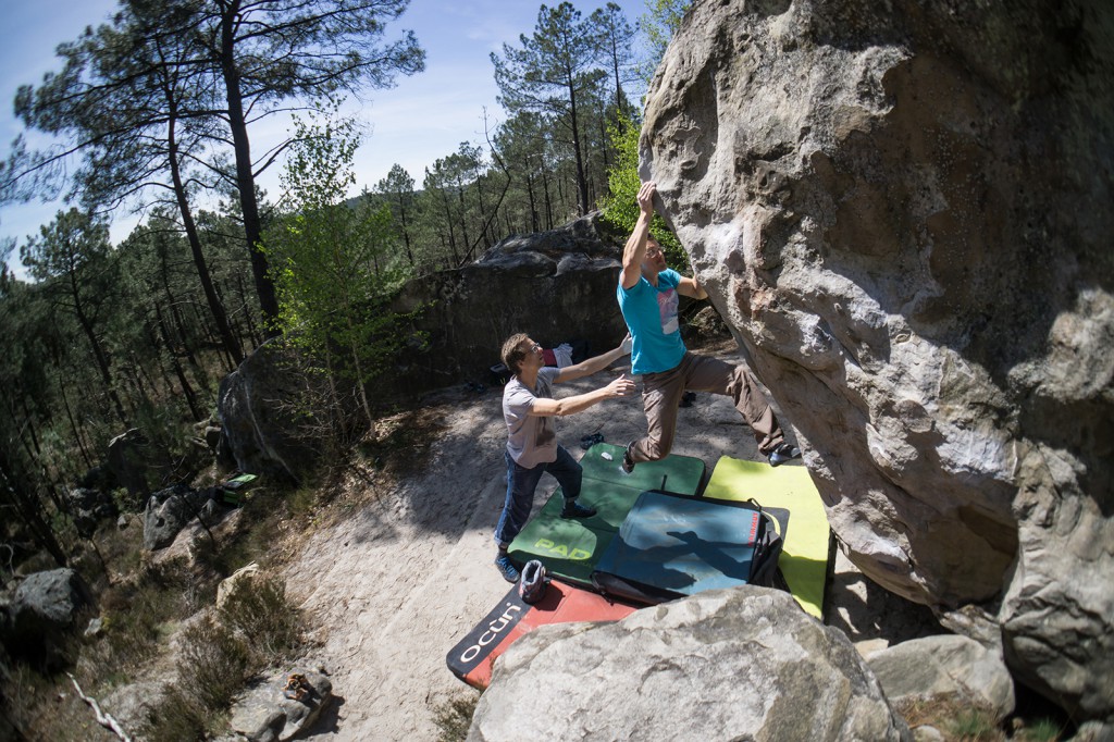 mein erster 7a boulder in bleau