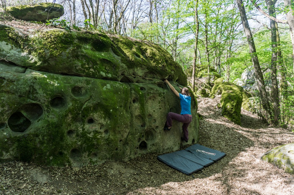 Ruth bei einer Traverse