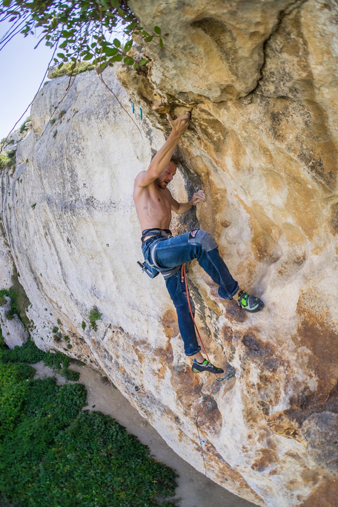 Daniel in einer tollen 7b+